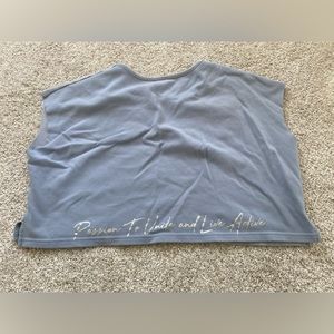 P’tula cotton cropped top women’s small light blue